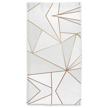 Load image into Gallery viewer, Abstract White Polygon with Gold Line Neck Tube Scarves by The Photo Access
