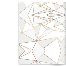 Load image into Gallery viewer, Abstract White Polygon with Gold Line Photo Book 8.3&quot; x 11.8&quot; - Portrait by The Photo Access
