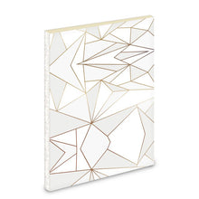 Lade das Bild in den Galerie-Viewer, Abstract White Polygon with Gold Line Pocket Notebook by The Photo Access
