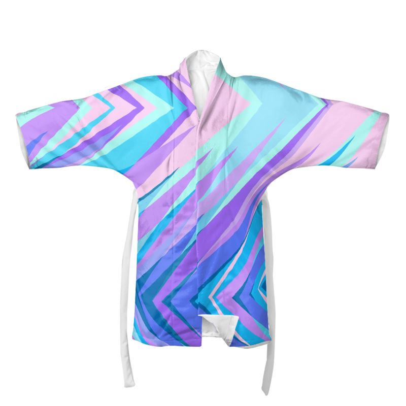 Blue Pink Abstract Eighties Kimono by The Photo Access