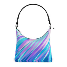 Load image into Gallery viewer, Blue Pink Abstract Eighties Square Hobo Bag by The Photo Access
