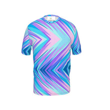 Load image into Gallery viewer, Blue Pink Abstract Eighties Mens Cut and Sew T-Shirt by The Photo Access
