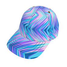 Load image into Gallery viewer, Blue Pink Abstract Eighties Baseball Cap by The Photo Access
