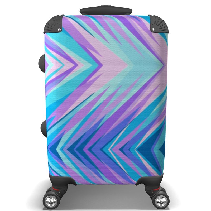 Blue Pink Abstract Eighties Luggage by The Photo Access