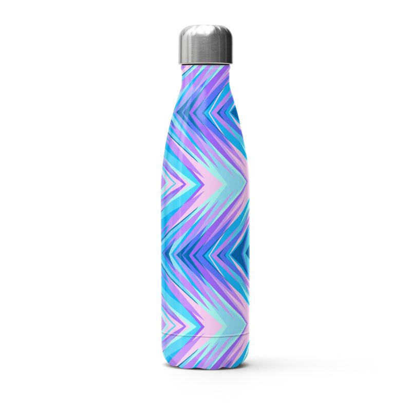 Blue Pink Abstract Eighties Stainless Steel Thermal Bottle by The Photo Access