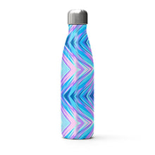 गैलरी व्यूवर में इमेज लोड करें, Blue Pink Abstract Eighties Stainless Steel Thermal Bottle by The Photo Access
