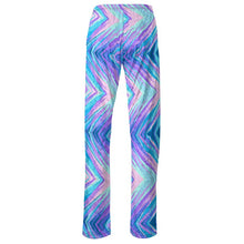 Load image into Gallery viewer, Blue Pink Abstract Eighties Womens Trousers by The Photo Access
