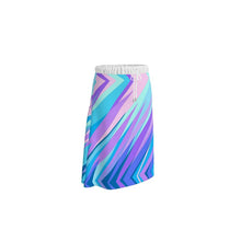 Load image into Gallery viewer, Blue Pink Abstract Eighties Skirt by The Photo Access
