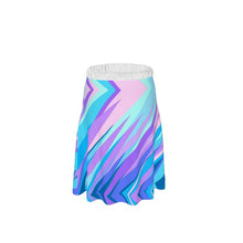 Load image into Gallery viewer, Blue Pink Abstract Eighties Skirt by The Photo Access

