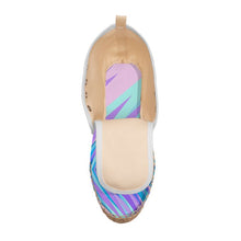 Cargar imagen en el visor de la galería, Blue Pink Abstract Eighties Hi Top Espadrilles by The Photo Access
