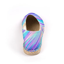 Load image into Gallery viewer, Blue Pink Abstract Eighties Espadrilles by The Photo Access
