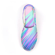 Load image into Gallery viewer, Blue Pink Abstract Eighties Espadrilles by The Photo Access
