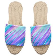 Load image into Gallery viewer, Blue Pink Abstract Eighties Sandal Espadrilles by The Photo Access
