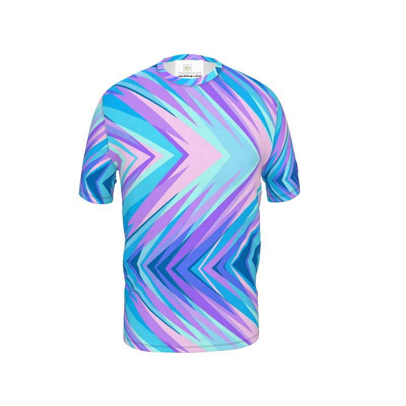 Blue Pink Abstract Eighties Slim Fit Mens T-Shirt by The Photo Access
