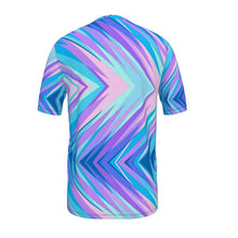 Load image into Gallery viewer, Blue Pink Abstract Eighties Slim Fit Mens T-Shirt by The Photo Access
