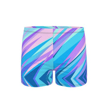 Load image into Gallery viewer, Blue Pink Abstract Eighties Swimming Trunks by The Photo Access
