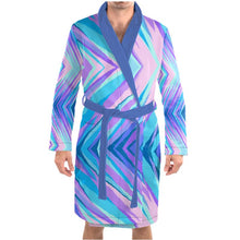 Load image into Gallery viewer, Blue Pink Abstract Eighties Bathrobe by The Photo Access
