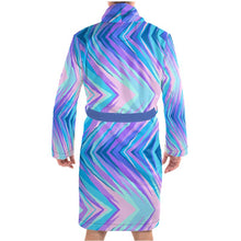 Load image into Gallery viewer, Blue Pink Abstract Eighties Bathrobe by The Photo Access
