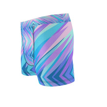 Cargar imagen en el visor de la galería, Blue Pink Abstract Eighties Cut &amp; Sew Boxer Briefs by The Photo Access
