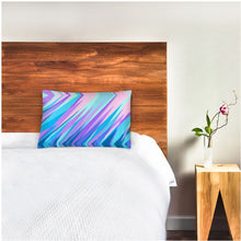 Cargar imagen en el visor de la galería, Blue Pink Abstract Eighties Silk Pillow Case by The Photo Access
