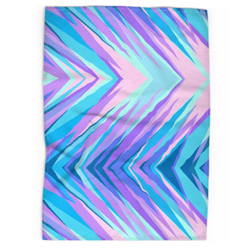 Blue Pink Abstract Eighties Kitchen Towels by The Photo Access