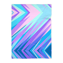 Load image into Gallery viewer, Blue Pink Abstract Eighties Blanket by The Photo Access
