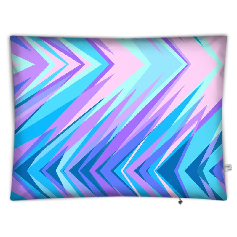 Blue Pink Abstract Eighties Floor Cushions by The Photo Access