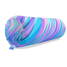 Load image into Gallery viewer, Blue Pink Abstract Eighties Big Bolster Cushion by The Photo Access
