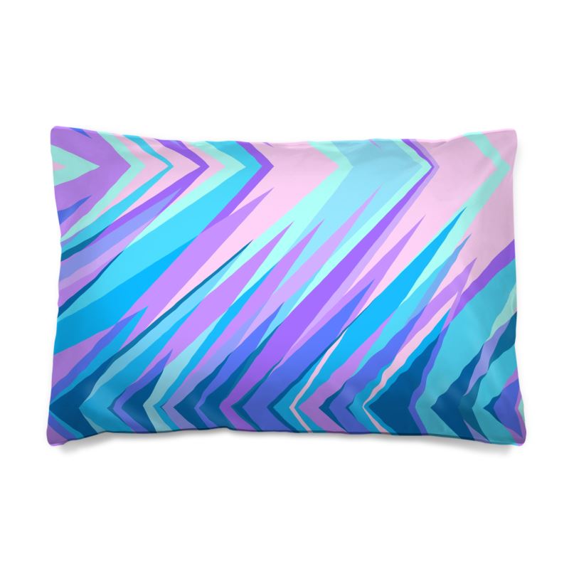 Blue Pink Abstract Eighties Pillow Cases by The Photo Access