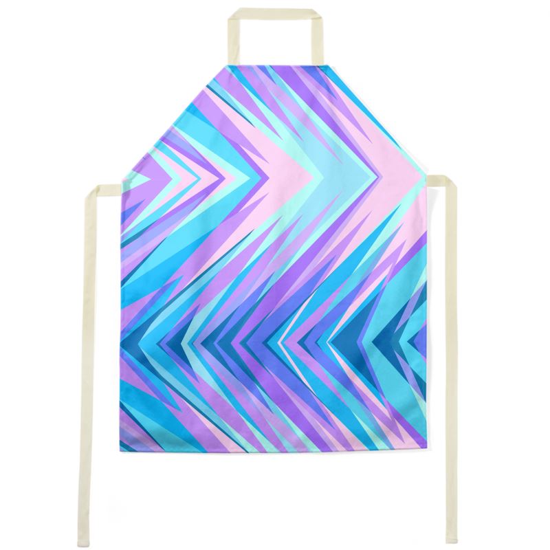 Blue Pink Abstract Eighties  Apron by The Photo Access