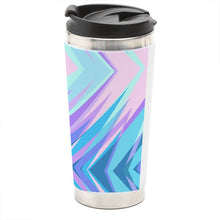 Lade das Bild in den Galerie-Viewer, Blue Pink Abstract Eighties Travel Mug by The Photo Access
