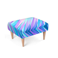 Load image into Gallery viewer, Blue Pink Abstract Eighties Footstool by The Photo Access
