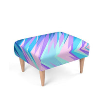 Lade das Bild in den Galerie-Viewer, Blue Pink Abstract Eighties Footstool by The Photo Access

