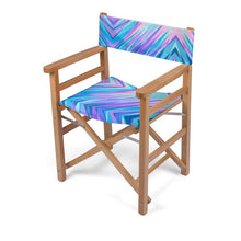Load image into Gallery viewer, Blue Pink Abstract Eighties Directors Chair by The Photo Access
