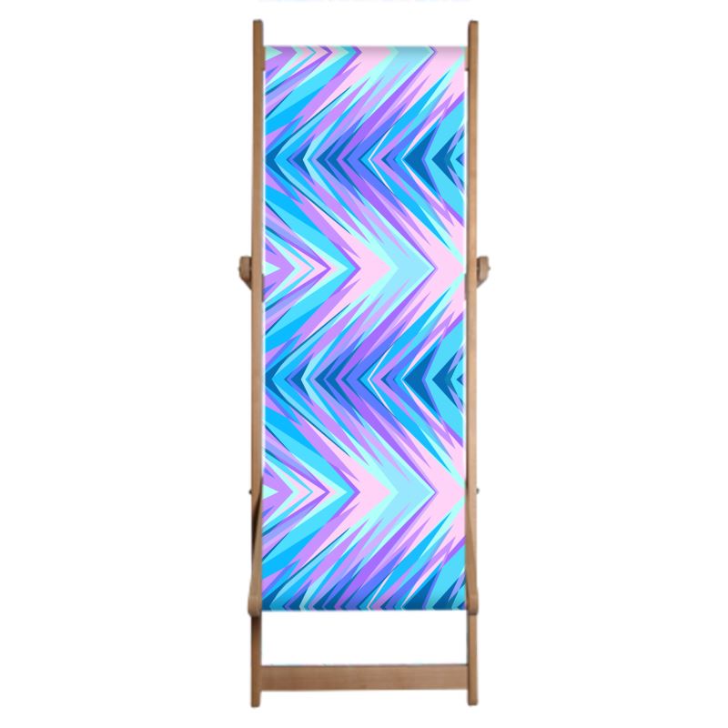Blue Pink Abstract Eighties Deckchair Sling by The Photo Access