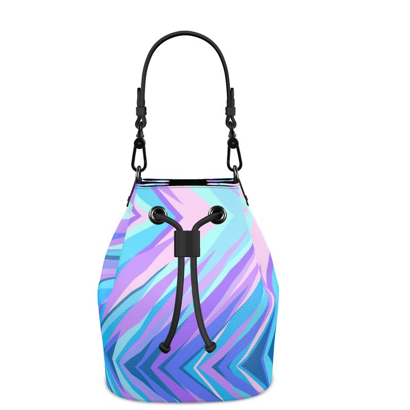 Blue Pink Abstract Eighties Bucket Bag by The Photo Access
