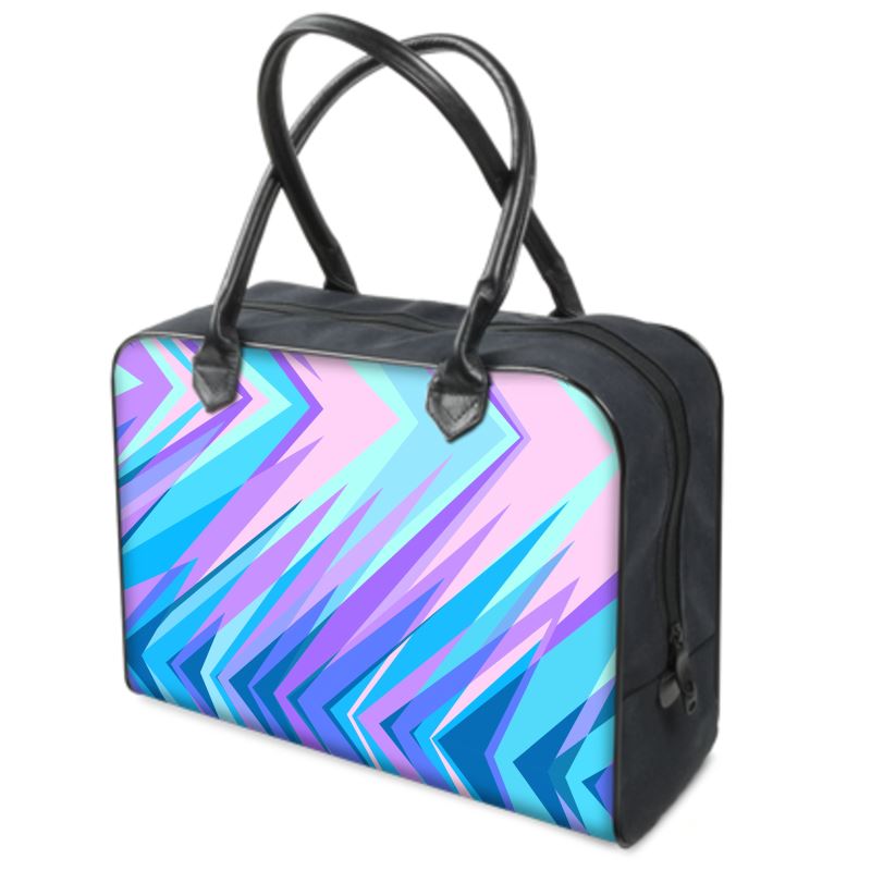 Blue Pink Abstract Eighties Holdalls by The Photo Access