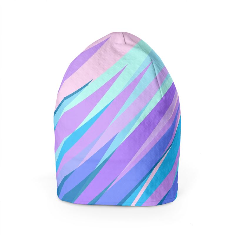 Blue Pink Abstract Eighties Beanie by The Photo Access