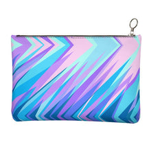 Lade das Bild in den Galerie-Viewer, Blue Pink Abstract Eighties Leather Clutch Bag by The Photo Access
