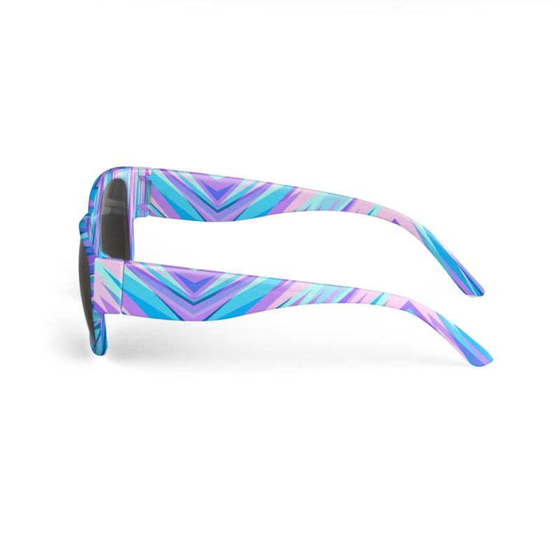 Blue Pink Abstract Eighties Sunglasses by The Photo Access