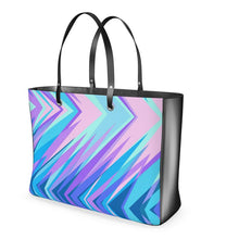 Load image into Gallery viewer, Blue Pink Abstract Eighties Handbags by The Photo Access
