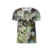 将图片加载到图库查看器，Abstract Fluid Lines of Movement Muted Tones High Fashion Cut and Sew All Over Print T-Shirt by The Photo Access
