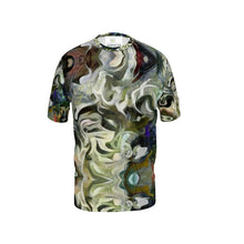 Load image into Gallery viewer, Abstract Fluid Lines of Movement Muted Tones High Fashion Mens Cut and Sew T-Shirt by The Photo Access
