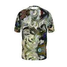 Load image into Gallery viewer, Abstract Fluid Lines of Movement Muted Tones High Fashion Mens Cut and Sew T-Shirt by The Photo Access
