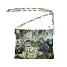 Lade das Bild in den Galerie-Viewer, Abstract Fluid Lines of Movement Muted Tones High Fashion Crossbody Bag With Chain by The Photo Access
