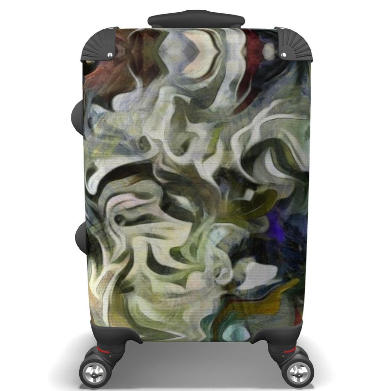 Abstract Fluid Lines of Movement Muted Tones High Fashion Luggage by The Photo Access