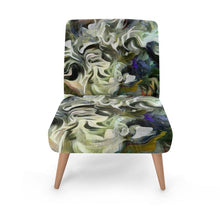 Load image into Gallery viewer, Abstract Fluid Lines of Movement Muted Tones High Fashion Occasional Chair by The Photo Access
