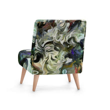 Lade das Bild in den Galerie-Viewer, Abstract Fluid Lines of Movement Muted Tones High Fashion Occasional Chair by The Photo Access
