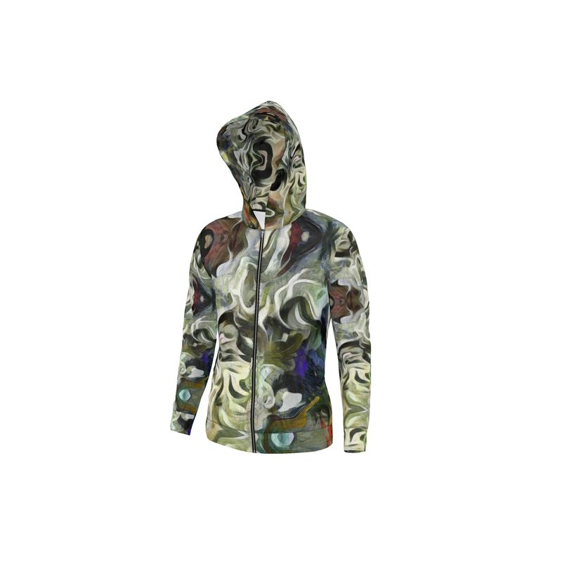 Abstract Fluid Lines of Movement Muted Tones High Fashion Hoodie by The Photo Access