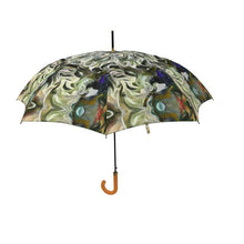 Load image into Gallery viewer, Abstract Fluid Lines of Movement Muted Tones High Fashion Umbrella by The Photo Access
